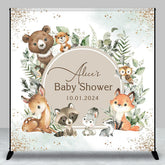 Lofaris Safari Cute Animals Boho Custom Baby Shower Backdrop